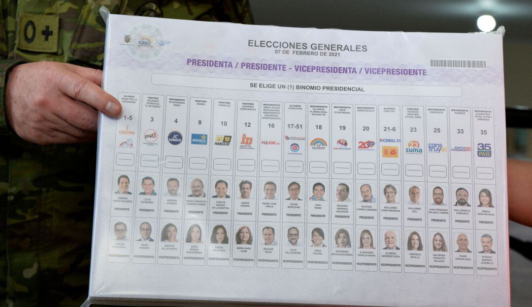 Los ecuatorianos podrán elegir entre 16 opciones para reemplazar al presidente Lenin Moreno. 