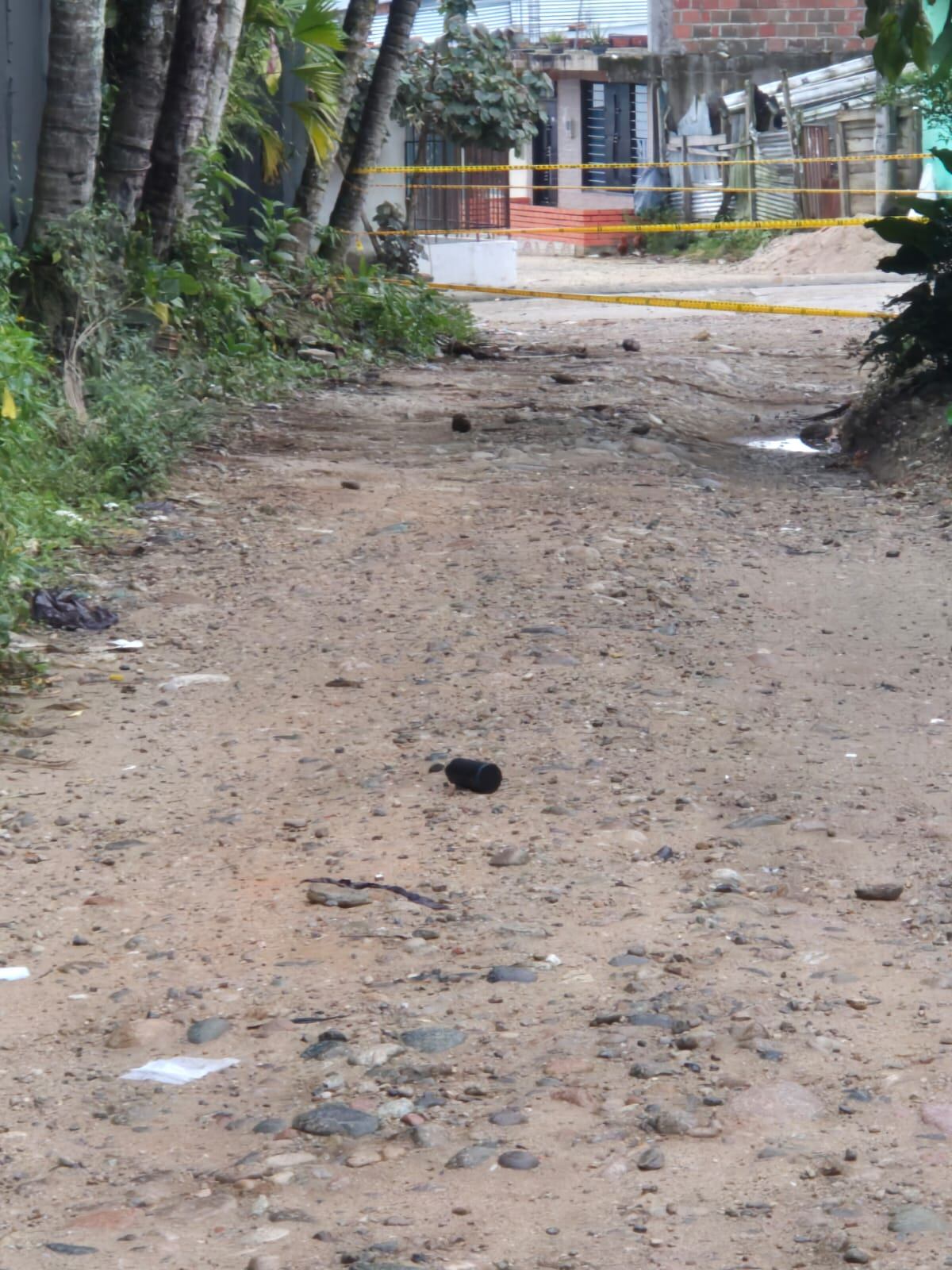 Lanzan un artefacto explosivo contra la estación de policía en El Tarra. / Foto: Cortesía.