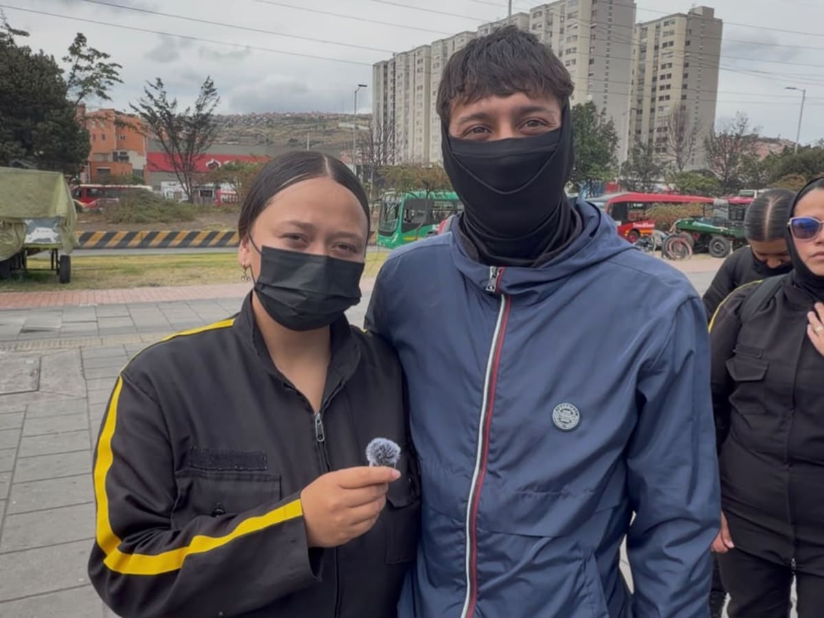 Vigilantes de TransMilenio protestaron por asesinato de Cristian Garzón en estación de Bogotá