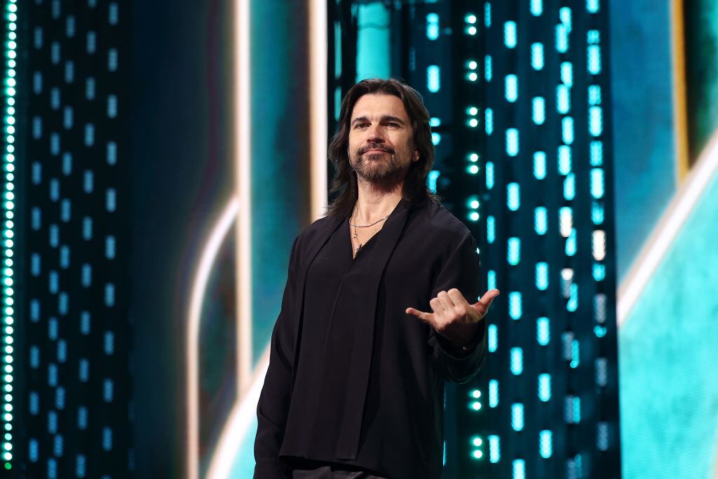 MIAMI, FLORIDA - NOVEMBER 14: Juanes speaks onstage during the 25th Latin GRAMMY Awards at Kaseya Center on November 14, 2024 in Miami, Florida. (Photo by Rodrigo Varela/Getty Images for The Latin Recording Academy)