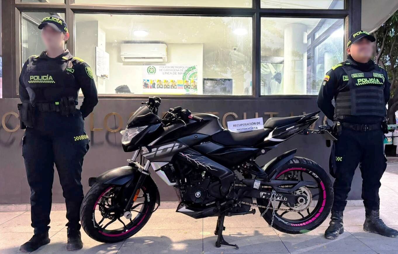 Nueve motocicletas recuperadas y dos personas capturadas en diferentes sectores de Cartagena