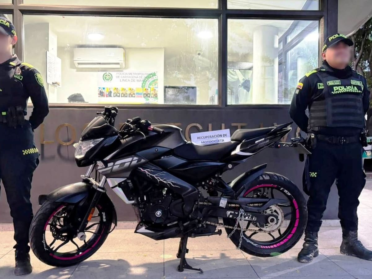 Nueve motocicletas recuperadas y dos personas capturadas en diferentes sectores de Cartagena