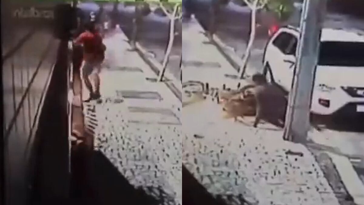 Una "patada voladora" lo salvó de ser víctima de robo / Captura video @nanduti