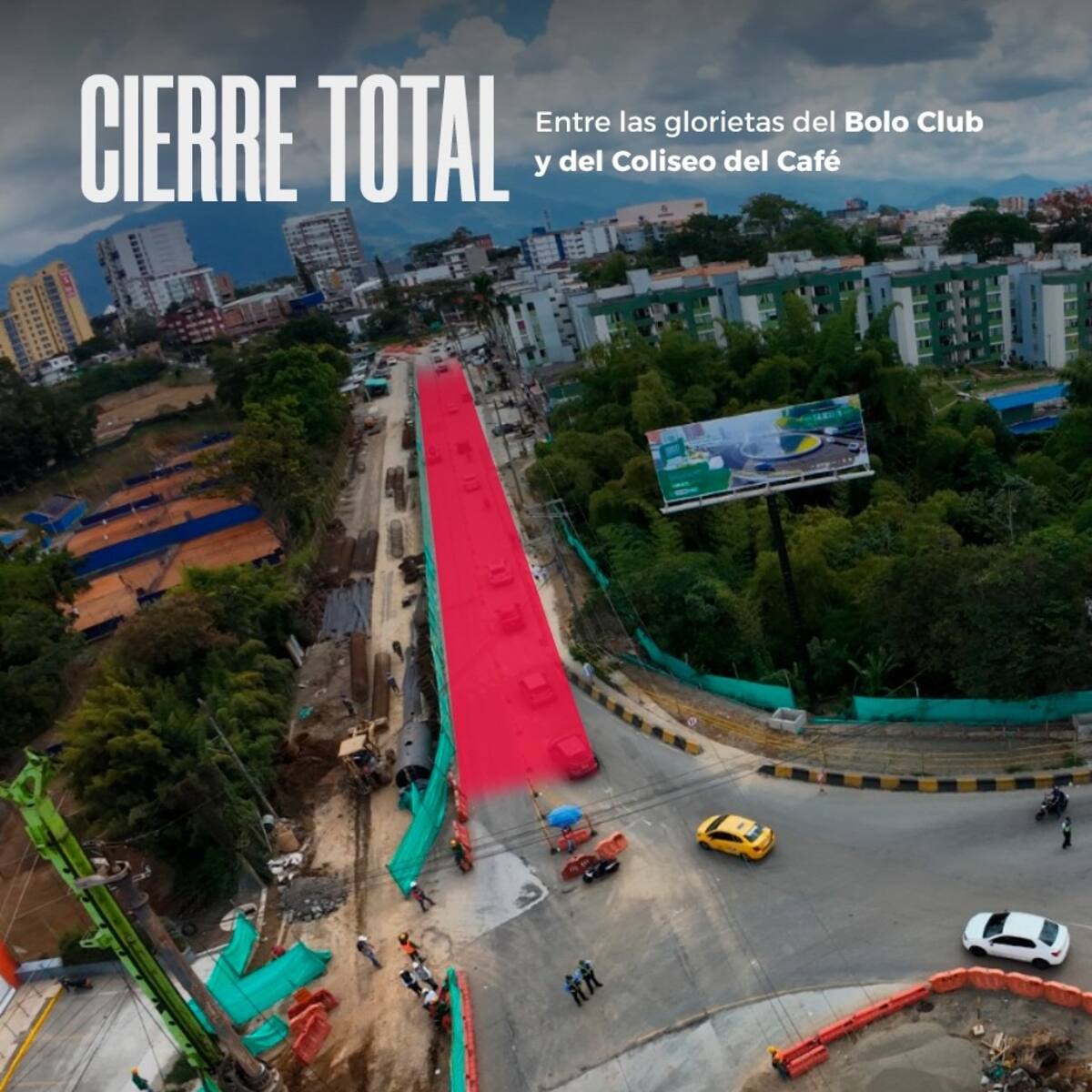 En Armenia hay varios puntos con cierres totales o parciales por obras viales o de acueducto