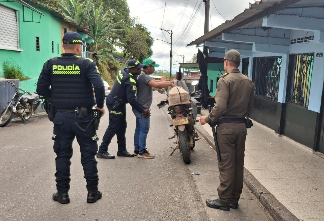 Fotografía suministrada por la Policía de Caldas