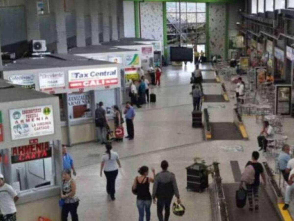 Gran afluencia de pasajeros en la Terminal de Transportes de Pereira