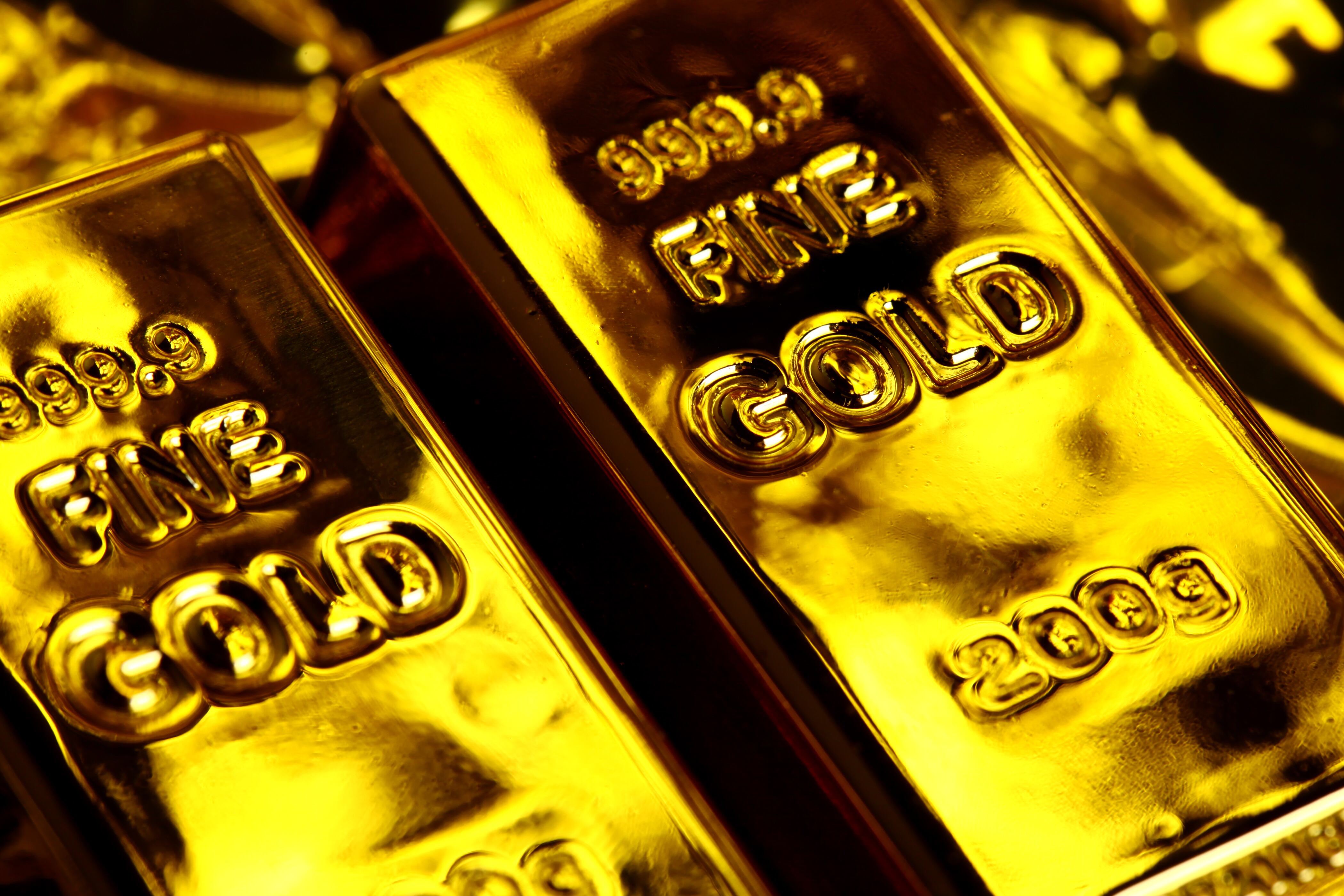 Varios lingotes de oro  (Foto vía Getty Images)