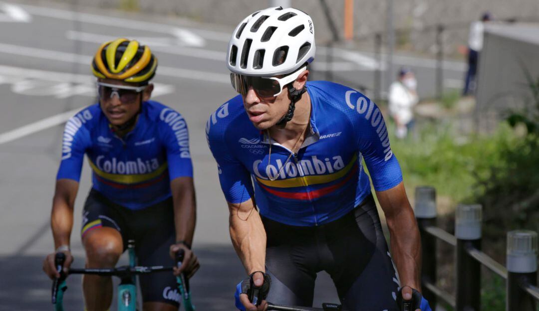Rigoberto Urán entrenando para los Juegos Olímpicos de Tokio
