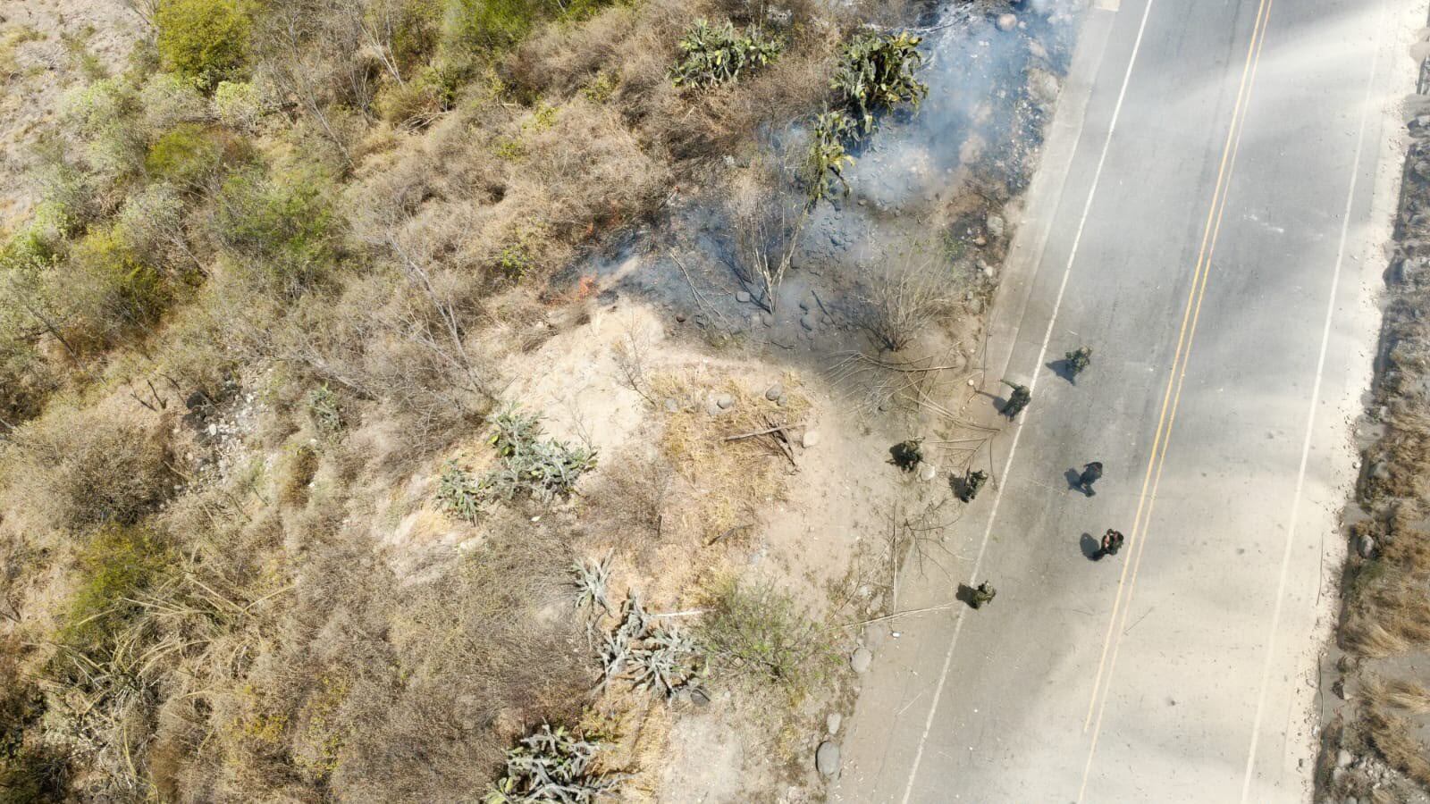 Explosivos en la Panamericana- Foto: Ejército Nacional