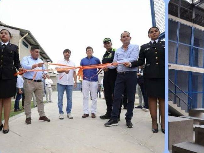 Entrega de pabellones por parte del exministro de Justicia, Wilson Ruiz y el exalcalde de Barranquilla, Jaime Pumarejo./ Foto: Unidad de Servicios Penitenciarios y Carcelarios