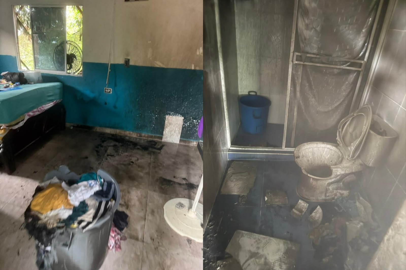 Tres niños sufren graves quemaduras tras incendio en una vivienda de Buritaca. Foto: Cortesía