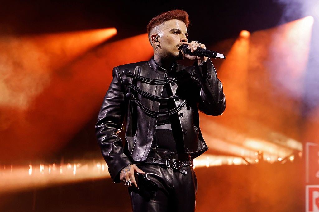 NEW YORK, NEW YORK - SEPTEMBER 05: Rauw Alejandro performs during the inaugural Red Bull Chapters at Forest Hills Stadium on September 05, 2026 in New York City. (Photo by Taylor Hill/Getty Images)