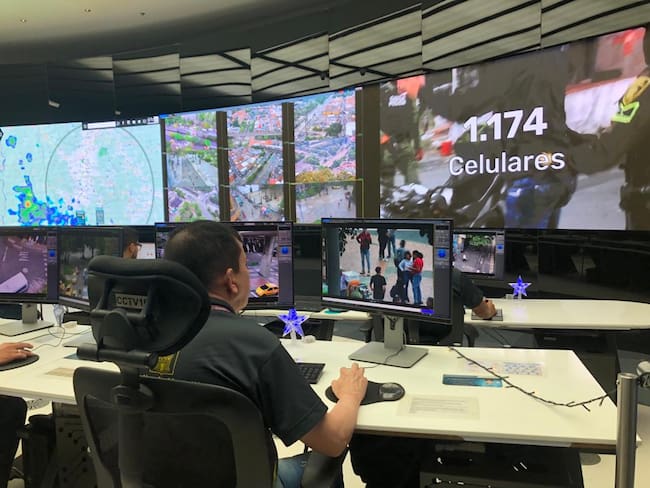 Video Wall Medellín. Cortesía: Alcaldía de Medellín.