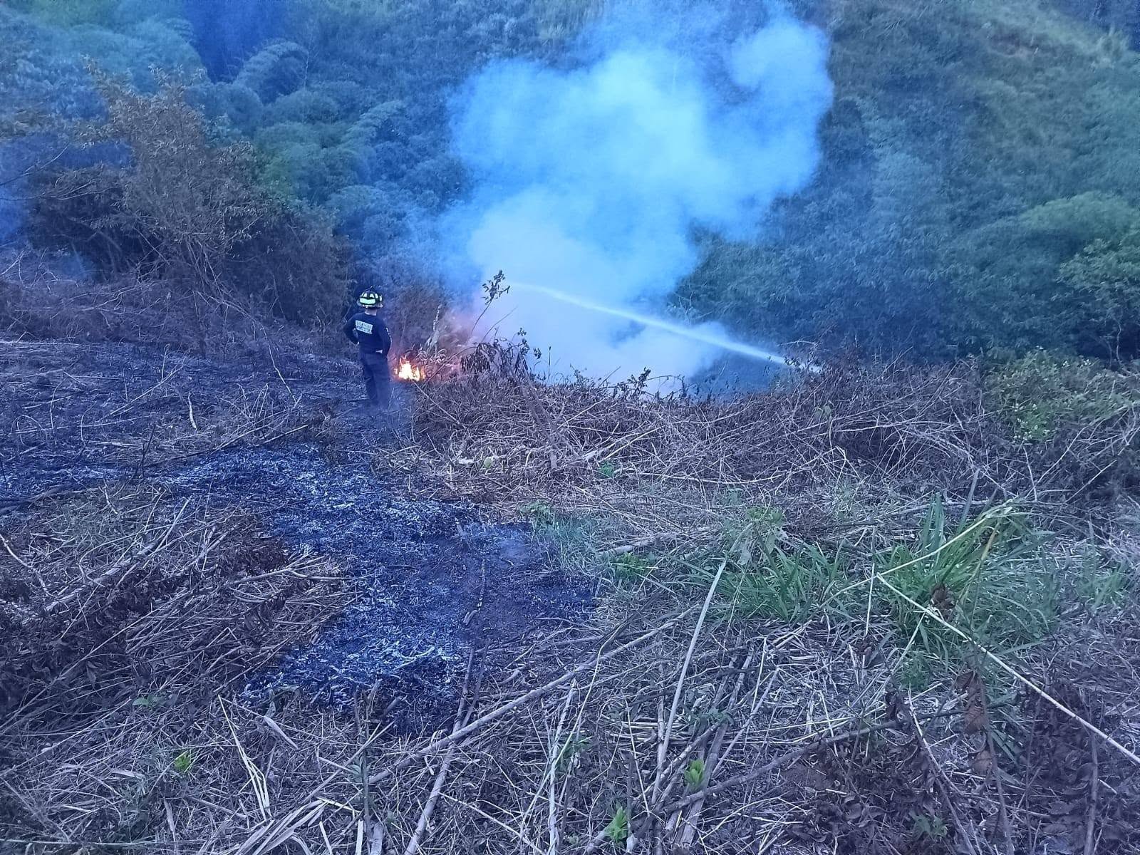 Incendio forestal en Quimbaya- cortesía Bomberos voluntarios