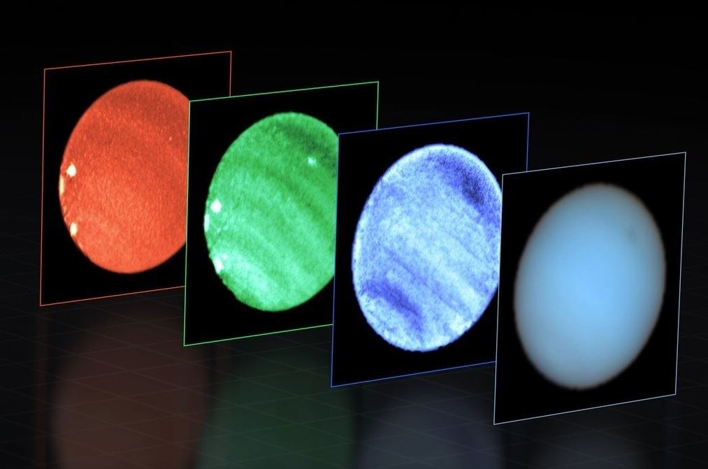 Mancha oscura en Neptuno observada con MUSE en el Very Large Telescope de ESO. Foto: ESO / EUROPA PRESS