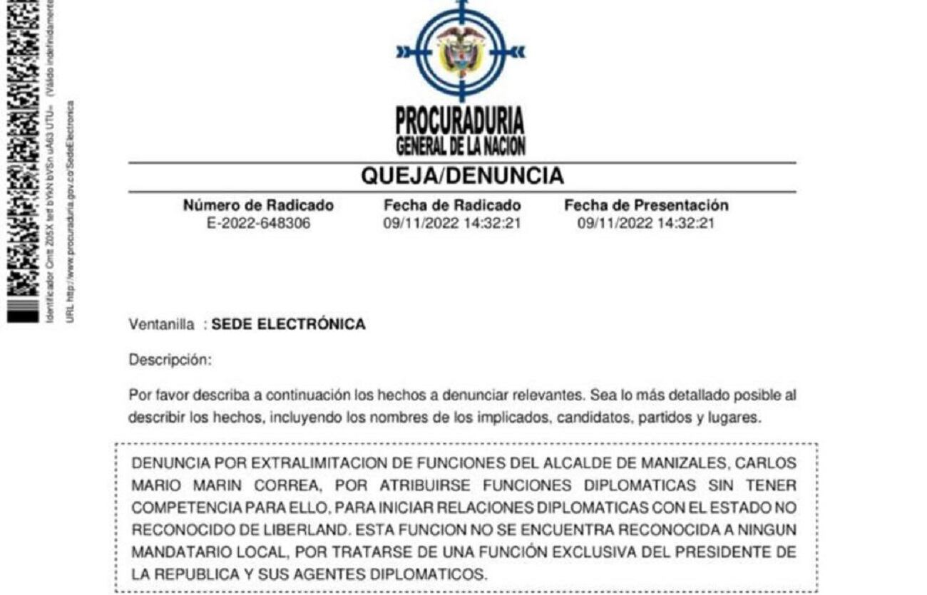 Crédito: Tomado de las redes sociales del concejal de Manizales, Cristian Pérez.