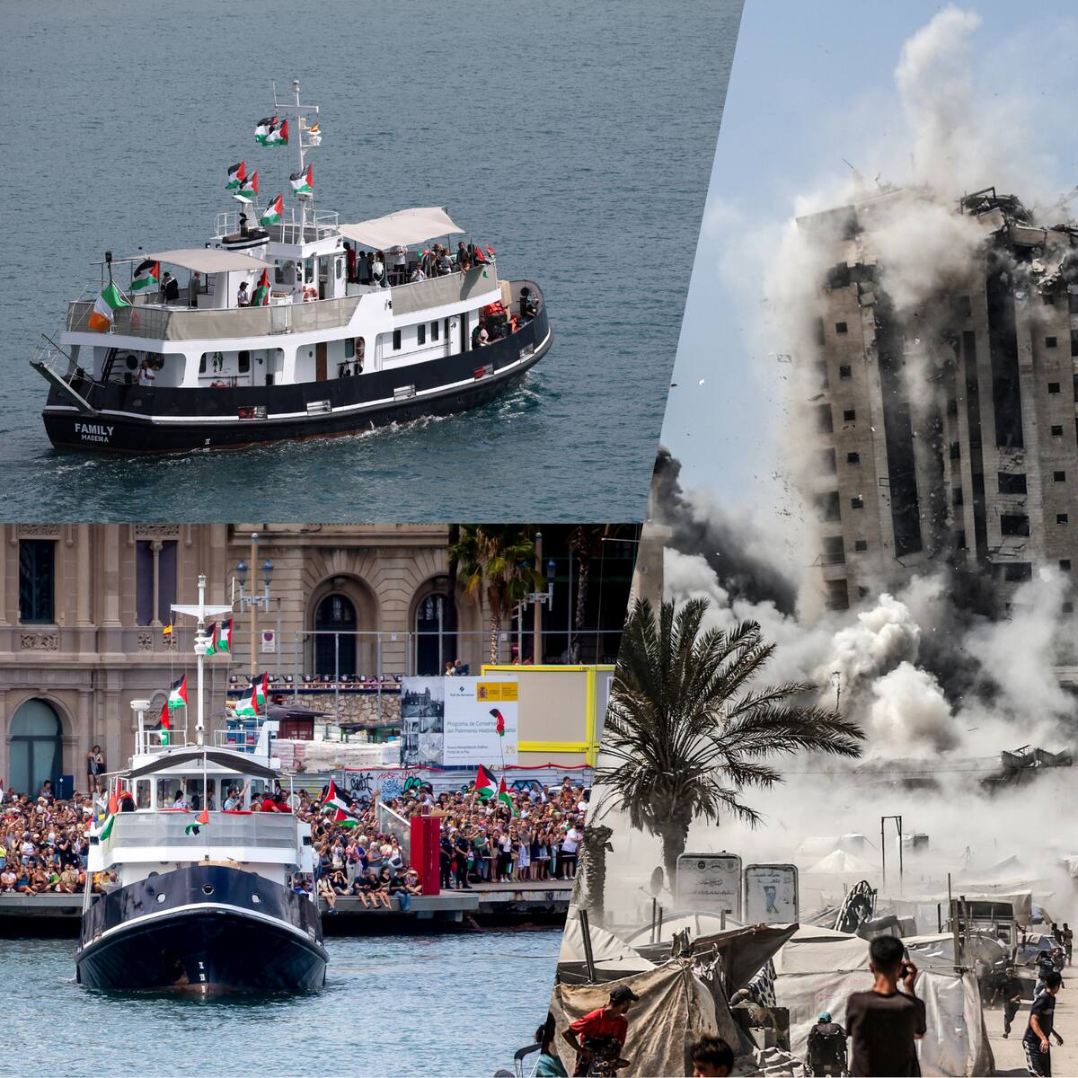Crisis en Gaza: mientras Flotilla de ayudas retrasa su llegada, Netanyahu amplía ataques