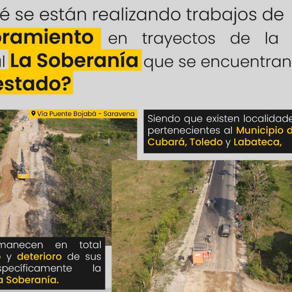 Con protesta en Boyacá denuncian irregularidades en obras de la vía La Soberanía