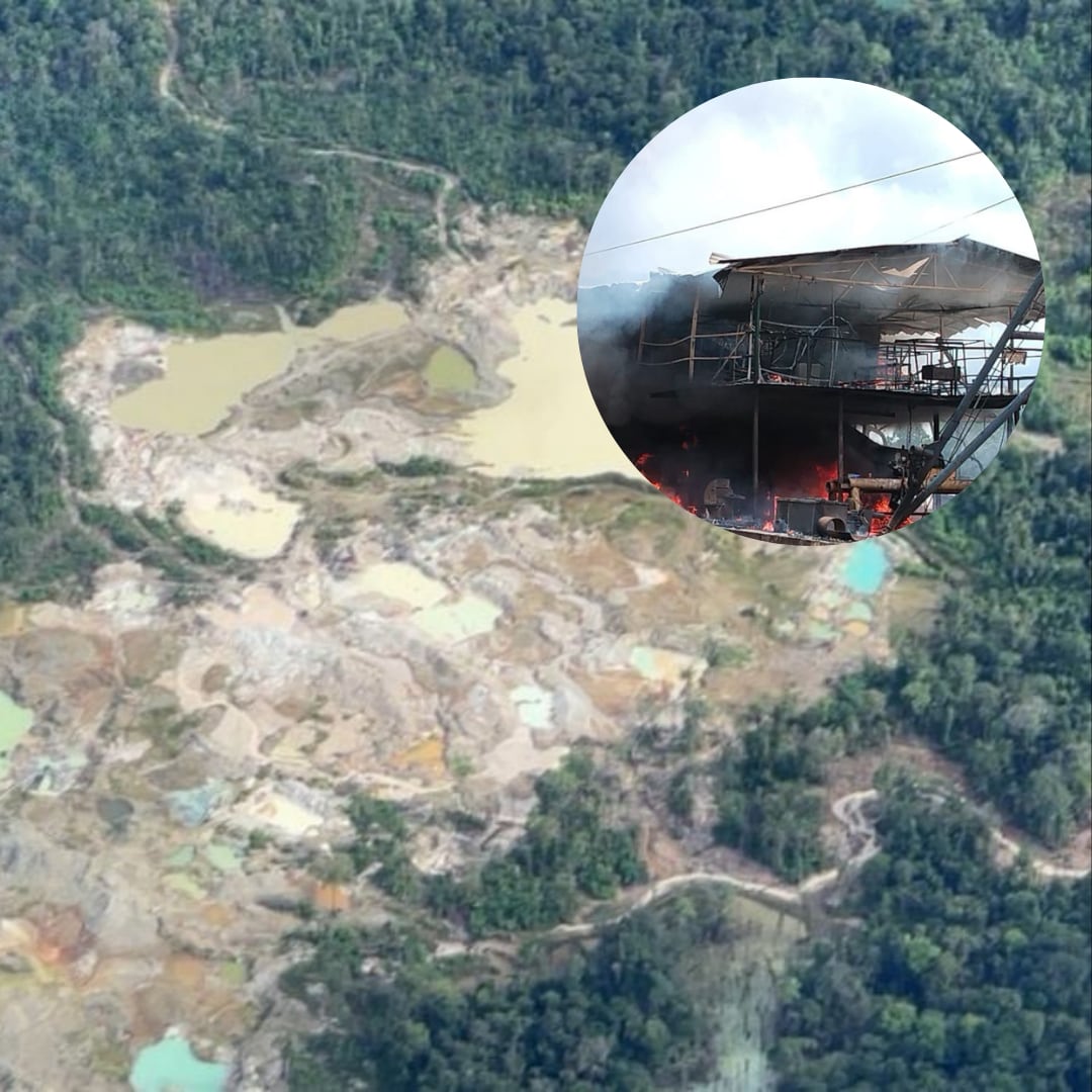 Operativo contra la minería en Chocó- fotos Fuerza Aeroespacial