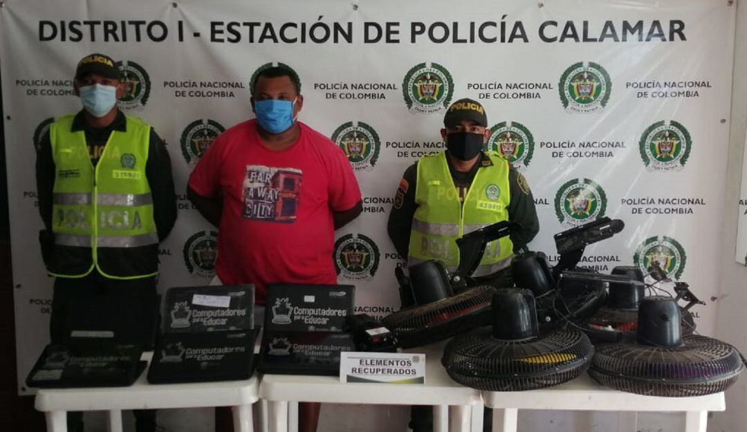 Elementos hurtados en la institución educativa