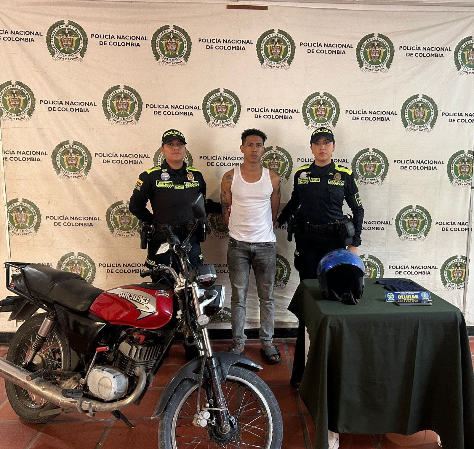 Sujeto capturado. Foto: Policía Metropolitana de Barranquilla.