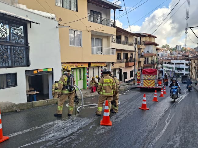 Accindente por acumulación de gas en Marinilla- foto bomberos