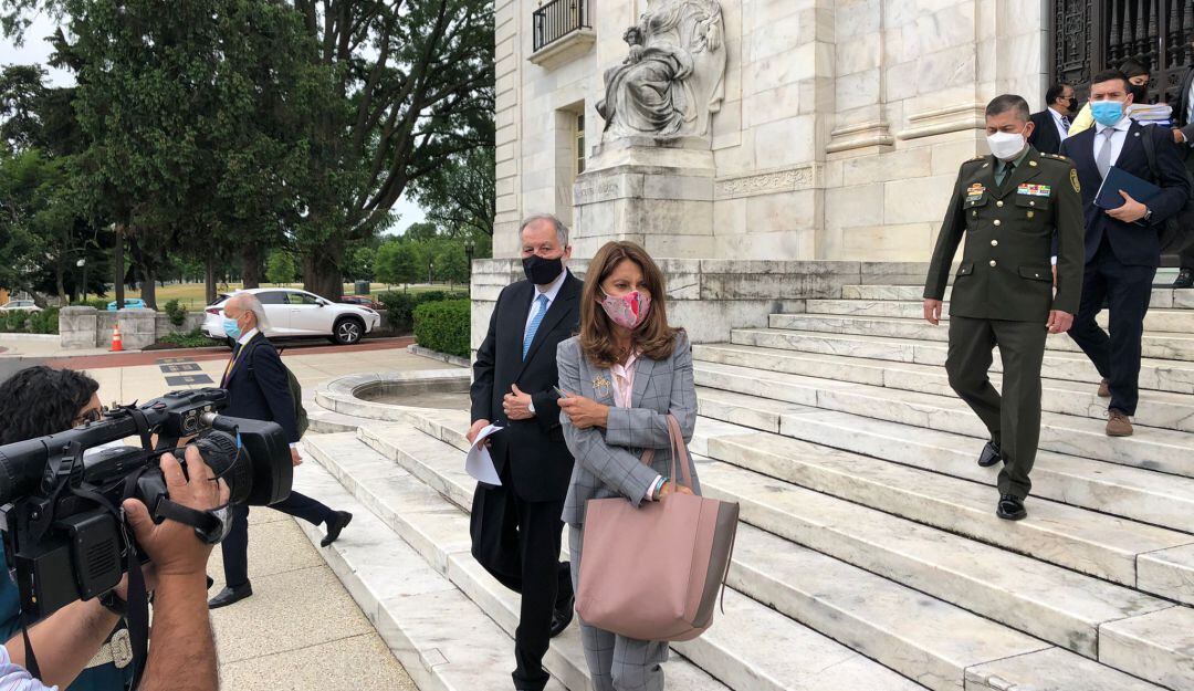 La vicepresidenta y canciller en su visita a Washington DC