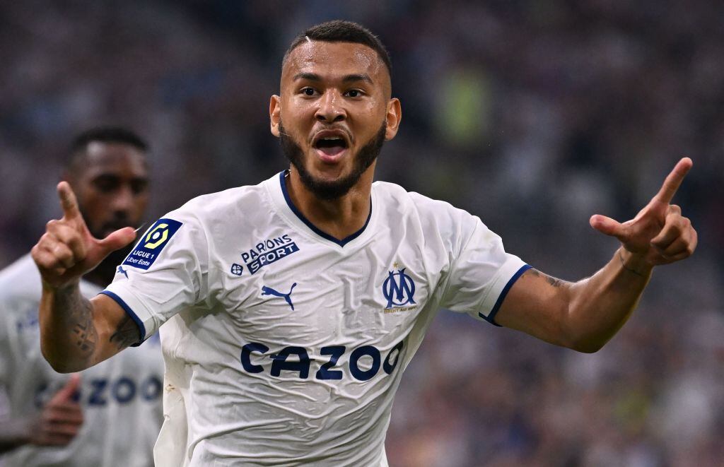 Luis Javier Suárez, delantero colombiano con contrato en el Olympique de Marsella (Photo by Pascal GUYOT / AFP) (Photo by PASCAL GUYOT/AFP via Getty Images)