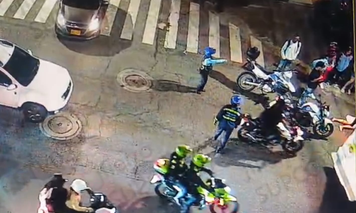 Siniestro vial en Medellín. Foto: Alcaldía de Medellín.