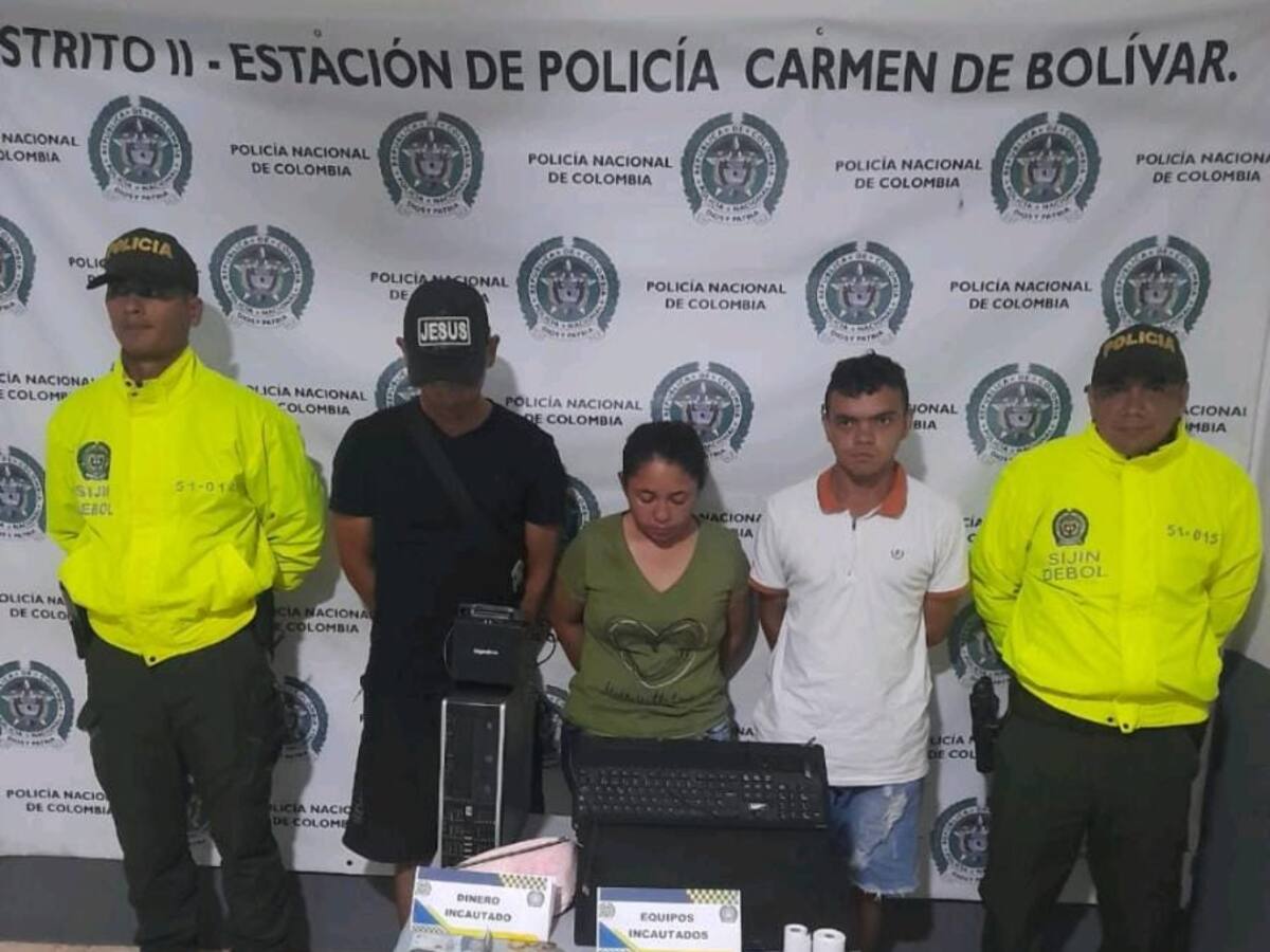 Policía capturó a cinco personas por apuestas ilegales en Bolívar