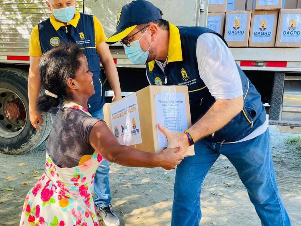 En La Boquilla recibieron ayudas humanitarias entregadas por Gestión del Riesgo
