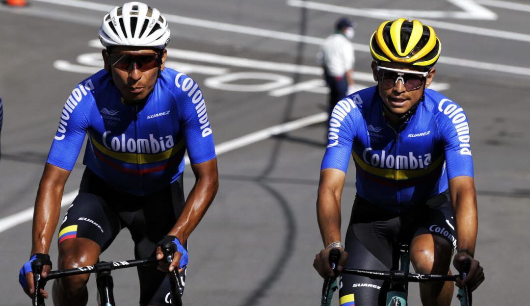 Nairo Quintana y Esteban Chaves entrenan en territorio japonés.