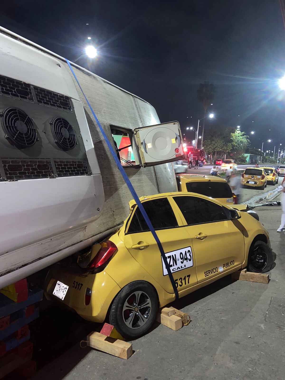 El hecho ocurrió sobre la calle 36 con carrera 45, en el barrio Villa del Sur de Cali. Foto: Cortesía.