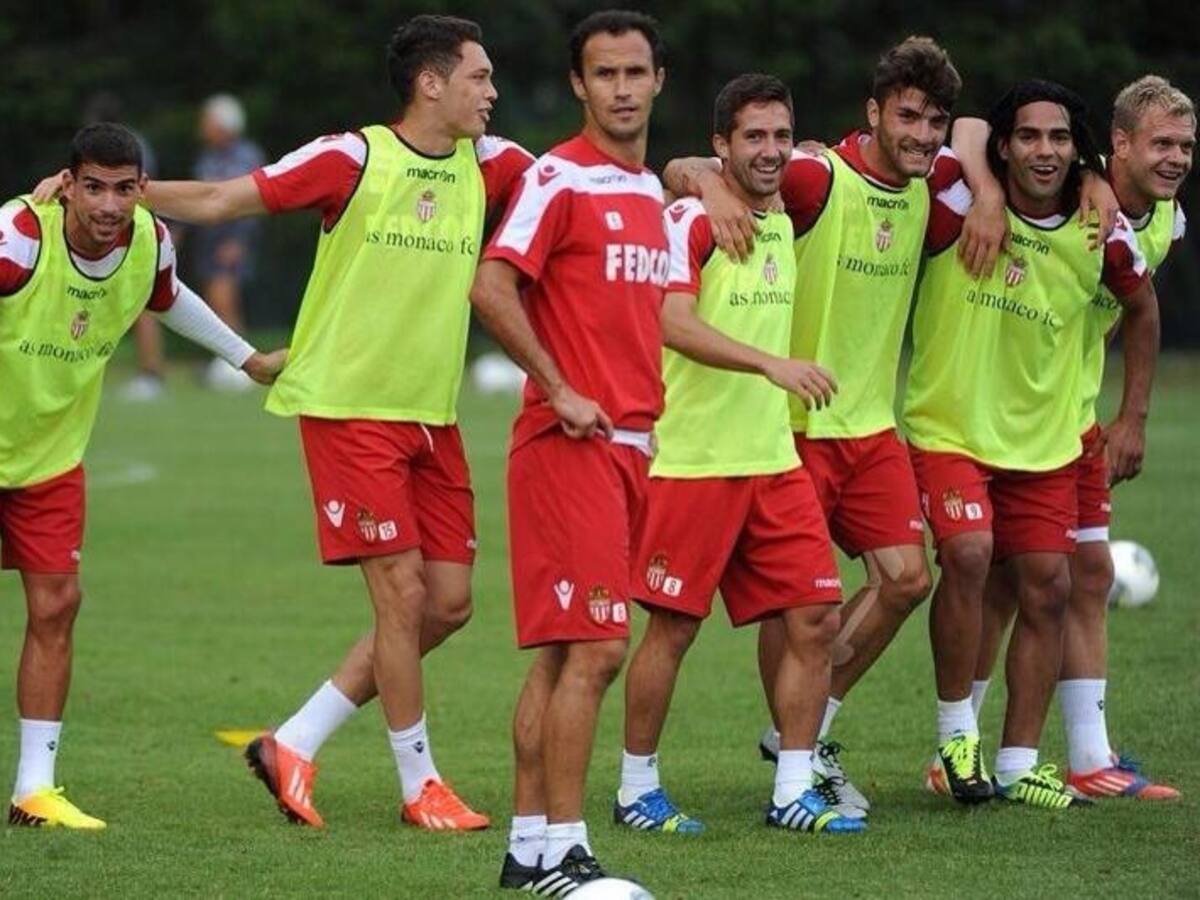 Falcao García se divierte en los entrenamientos del Mónaco
