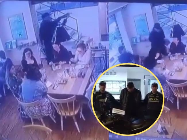 EN VIDEO Cae uno de los ladrones de restaurante en Chapinero: la moto que usaba también era robada