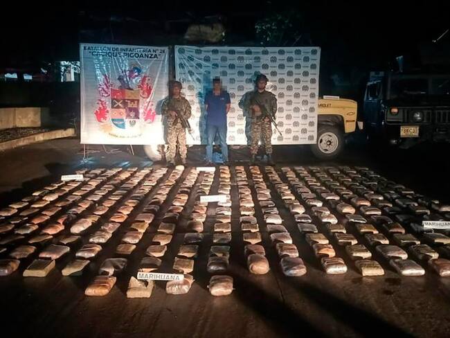 Se logró incautar un total de 1169 kilogramos de estupefacientes. Foto Novena Brigada.