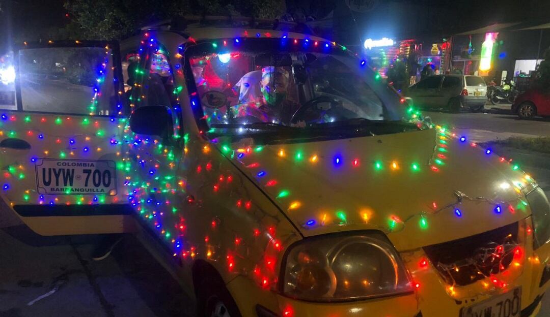 Taxi navideño de Barranquilla