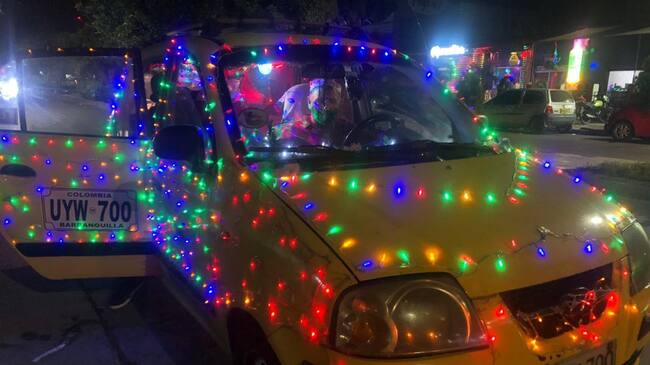 Taxi navideño de Barranquilla