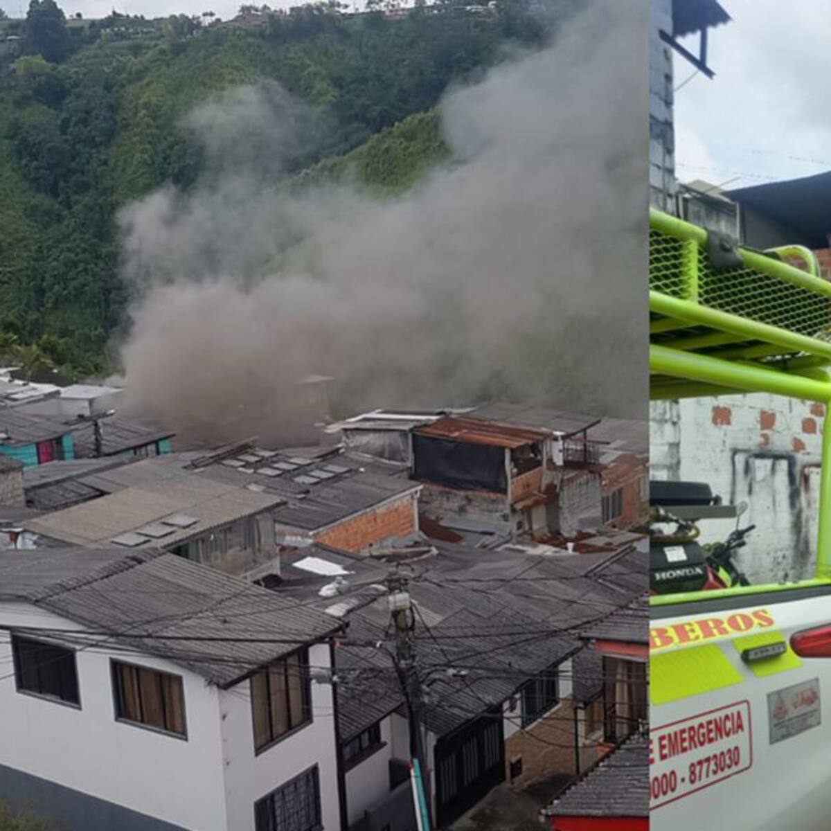 Bomberos logra controlar a tiempo un incendio en Villamaría