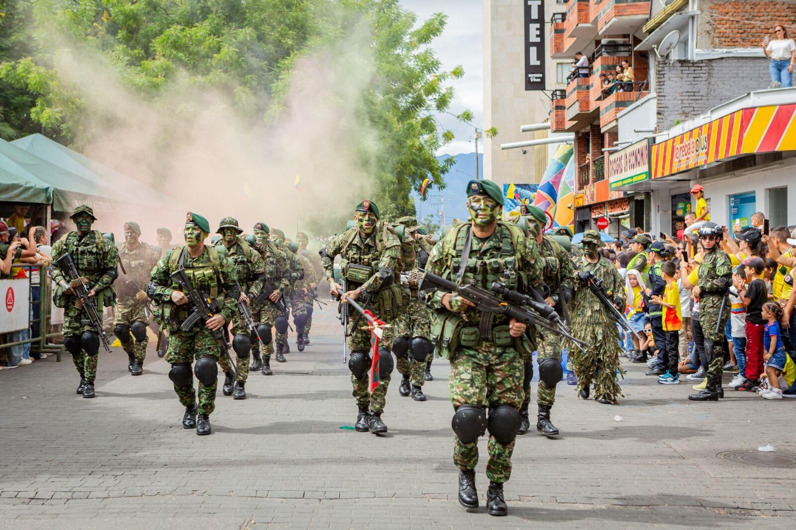 El recorrido avanzará por la carrera 4 hasta la Gobernación del Huila. Foto Novena Brigada