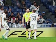 Real Madrid vs Getafe: atención con la frase por la que el árbitro expulsó a Franco Mastantuono. (Photo by Angel Martinez/Getty Images)