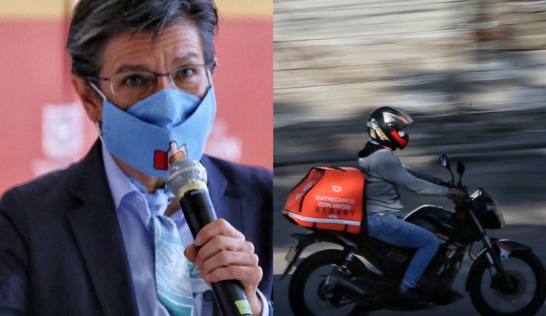 Prohíben el uso de parrilleros en motos de domincilo en Bogotá