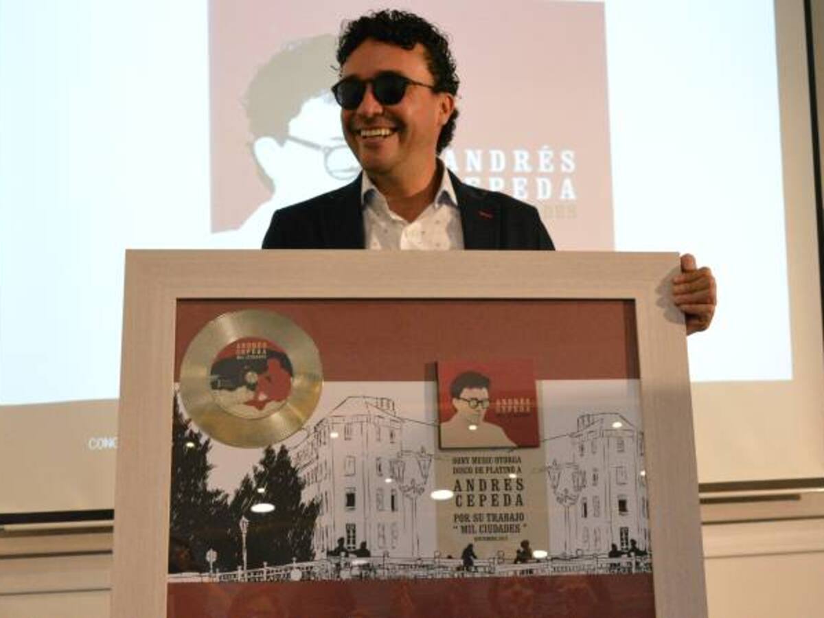 Andrés Cepeda ganó disco de platino por Mil ciudades