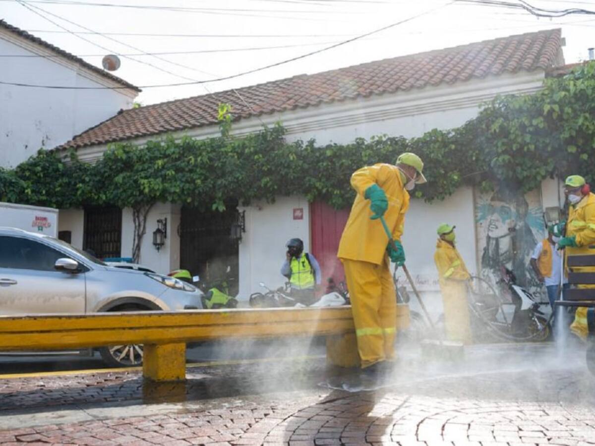 En Cartagena, realizan labores de limpieza en el barrio Getsemaní