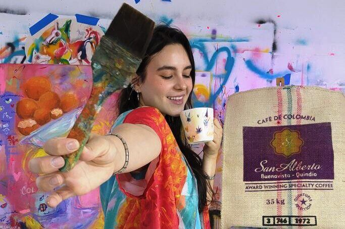 Café San Alberto en Cartagena se convierte en estudio de arte con la llegada de BROCHA VIVA