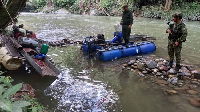 Operativos en contra de la minería ilegal en Norcasia
