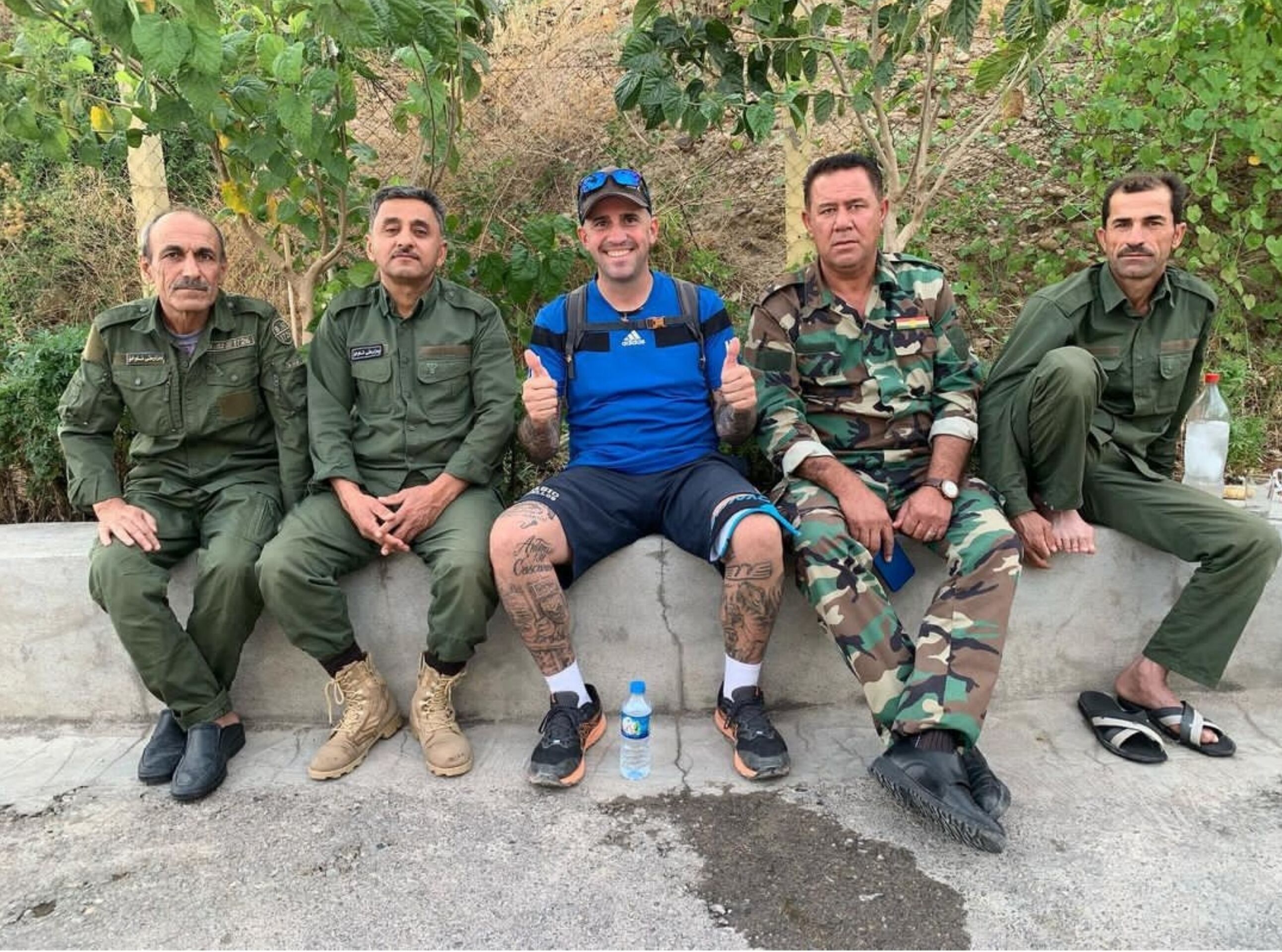 El español Santiago Sánchez en su ruta hacia Qatar. (foto: Instagram @santiago_sanchez_cogedor)