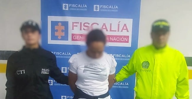 Capturada por violencia intrafamiliar en Pereira (foto: Policía Nacional)