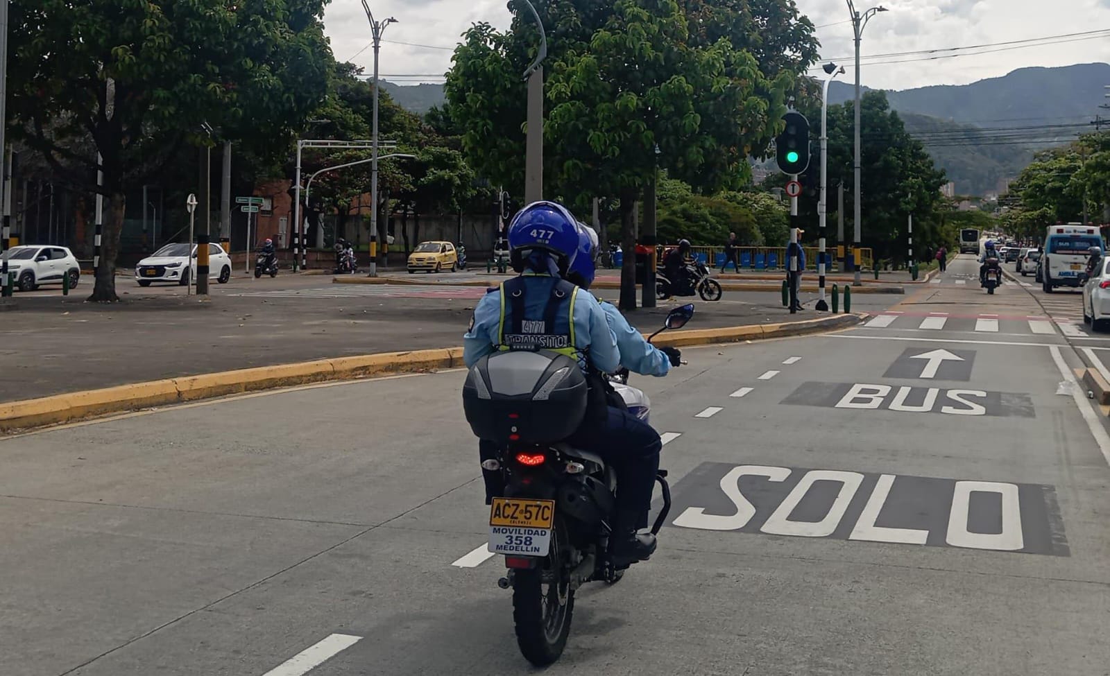 Refuerzan control en corredores de Metroplús y el Tranvía. Foto: Alcaldía de Medellín.