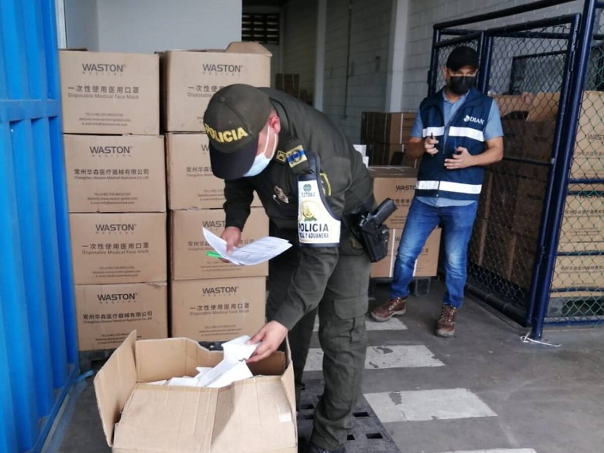 Incautan tapabocas ilegales avaluados en $210 millones en Barranquilla
